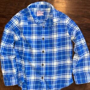 Blue Plaid Kids Shirt